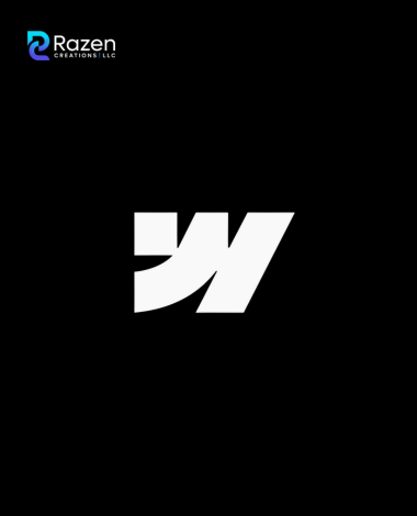 Webflow logo with Razen Creations LLC branding